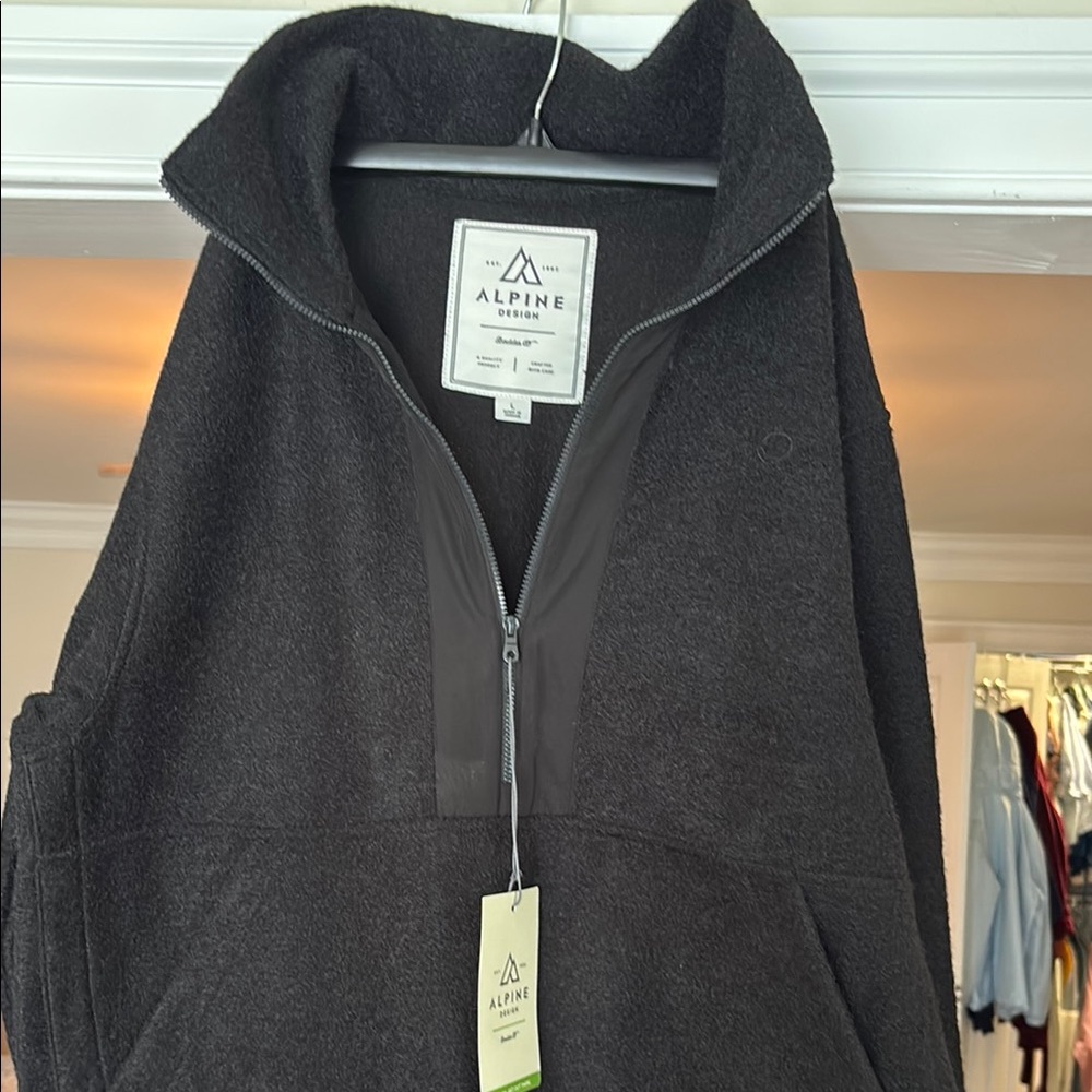 Alpine Charcoal Zip-Up Men's Sweater